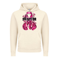 Vintage Artic Survivor Breast Cancer with boxing gloves Vintage Hoodie - NancyCooperArtShop