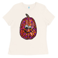 Bone watercolor pumpkin leopard Ladies Tee - RanaPortraitStore