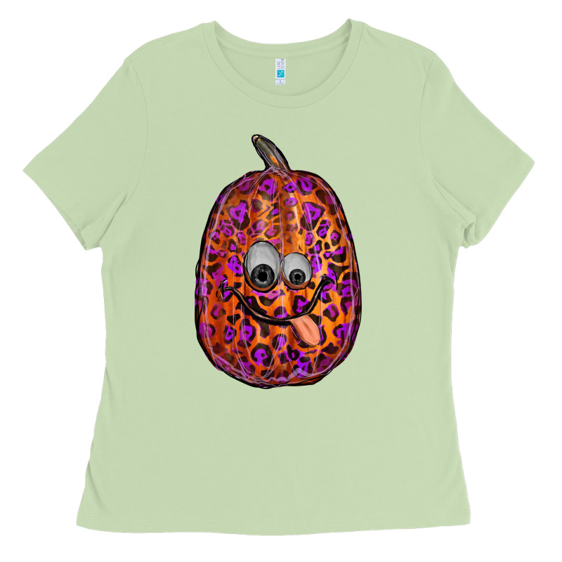 Watercolor Pumpkin Leopard Ladies Tee by RanaPortraitStore | Teevron