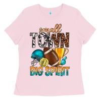 Bubblegum Pink Small Town Big Spirit Ladies Tee - BundleAndBundleShop