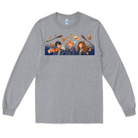 Heather Grey wizard kids Long Sleeve Tee - TumblerDesignByShophia