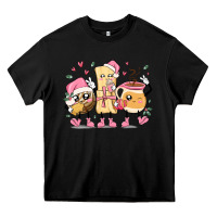 Black mexican christmas pan dulce cartoon characters Heavy Core Tee - MaliasSmallBusiness