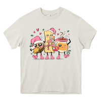 Cream mexican christmas pan dulce cartoon characters Heavy Core Tee - MaliasSmallBusiness