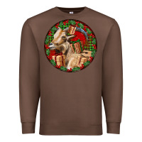 Chestnut Spanish Goat Christmas Premium Sweatshirt - LillyAllenDesigns