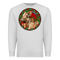 Dove Grey Spanish Goat Christmas Premium Sweatshirt - LillyAllenDesigns