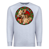 Heather Grey Spanish Goat Christmas Premium Sweatshirt - LillyAllenDesigns