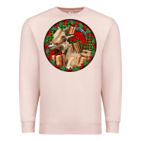 Pale Pink Spanish Goat Christmas Premium Sweatshirt - LillyAllenDesigns