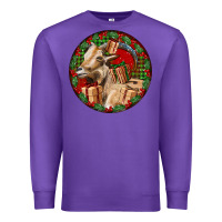 Purple Spanish Goat Christmas Premium Sweatshirt - LillyAllenDesigns