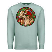 Seafoam Spanish Goat Christmas Premium Sweatshirt - LillyAllenDesigns