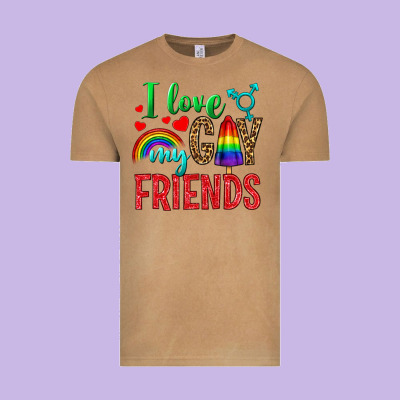 I Love My Gay Friends Vintage Tee Designed By Nancycooperartshop