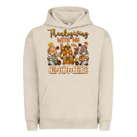 Pigment French Oak thanksgiving with my  gnomies Urban Hoodie - BarkalooDesign