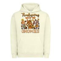 Pigment Pistachio thanksgiving with my  gnomies Urban Hoodie - BarkalooDesign