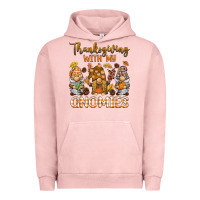 Pigment Salmon thanksgiving with my  gnomies Urban Hoodie - BarkalooDesign
