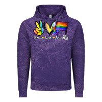 Cloud Purple Peace love equality Vintage Hoodie - NancyCooperArtShop