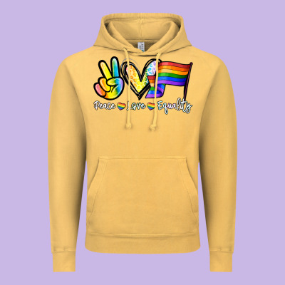 Peace Love Equality Vintage Hoodie Designed By Nancycooperartshop