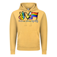 Vintage Mustard Peace love equality Vintage Hoodie - NancyCooperArtShop