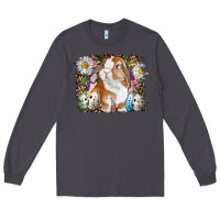Smoke Easter Bunny With Quail Eggs And Daisy Long Sleeve Tee - RanaPortraitStore