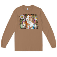 Toasted Coconut Easter Bunny With Quail Eggs And Daisy Long Sleeve Tee - RanaPortraitStore