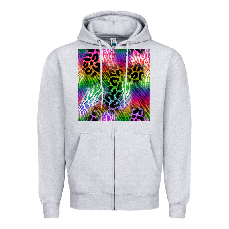 Neon Safari Seamless Pattern 2 Zipper Hoodie by BundleAndBundleShop | Teevron