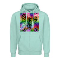 Seafoam neon safari seamless pattern 2 Zipper Hoodie - BundleAndBundleShop