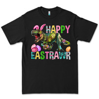 Black Happy Eastrawr Easter Premium Tee - BundleAndBundleShop