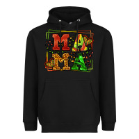 Black juneteenth leopard frame mama Mother's Day Heavyweight Hoodie - LillyAllenDesigns