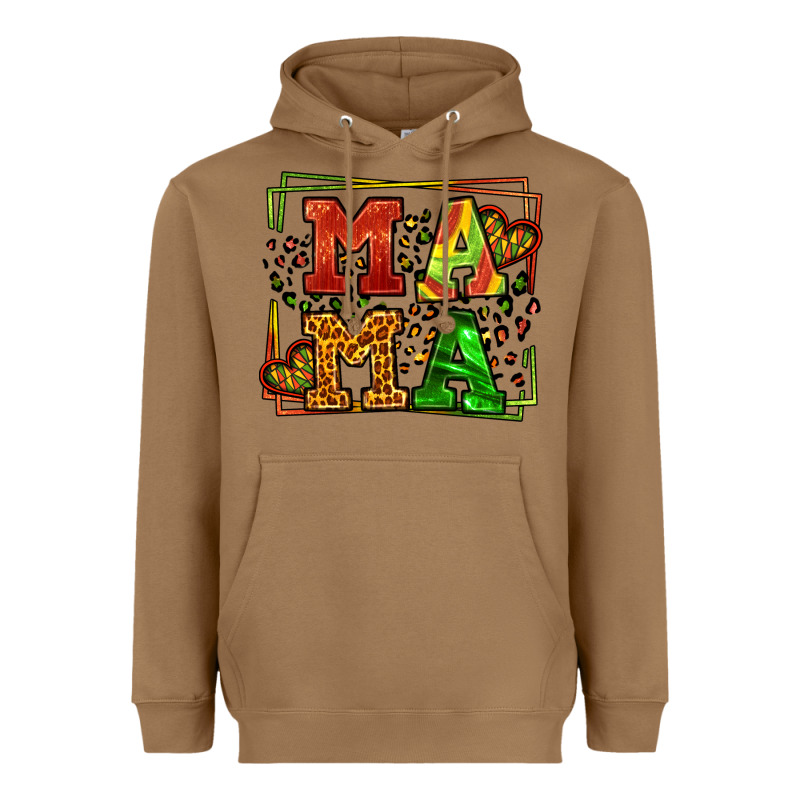Juneteenth Leopard Frame Mama Mother's Day Heavyweight Hoodie by LillyAllenDesigns | Teevron
