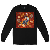 Black wizard boy with magic items Long Sleeve Tee - TumblerDesignByShophia