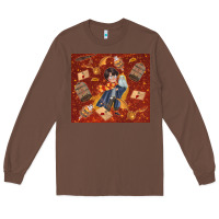 Chestnut wizard boy with magic items Long Sleeve Tee - TumblerDesignByShophia