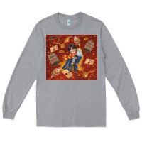 Heather Grey wizard boy with magic items Long Sleeve Tee - TumblerDesignByShophia