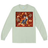 Matcha wizard boy with magic items Long Sleeve Tee - TumblerDesignByShophia