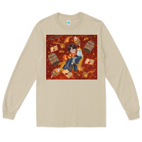 Mushroom wizard boy with magic items Long Sleeve Tee - TumblerDesignByShophia