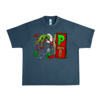 Midnight Navy Christmas Character Nurse Urban Heavy Tee - NancyCooperArtShop