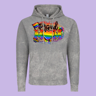 Proud Mom Leopard Vintage Hoodie Designed By Nancycooperartshop