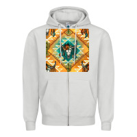 Dove Grey native american aztec seamless pattern Zipper Hoodie - BundleAndBundleShop