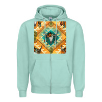 Seafoam native american aztec seamless pattern Zipper Hoodie - BundleAndBundleShop