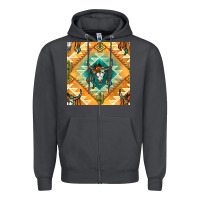 Smoke native american aztec seamless pattern Zipper Hoodie - BundleAndBundleShop