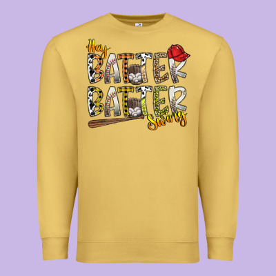 Hey Batter Batter Swing Premium Sweatshirt Designed By Sublimationcraftshop