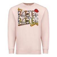 Pale Pink hey batter batter swing Premium Sweatshirt - SublimationCraftShop