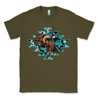 Army Green western cowboy Classic Tee - RanaPortraitStore