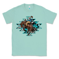 Seafoam western cowboy Classic Tee - RanaPortraitStore