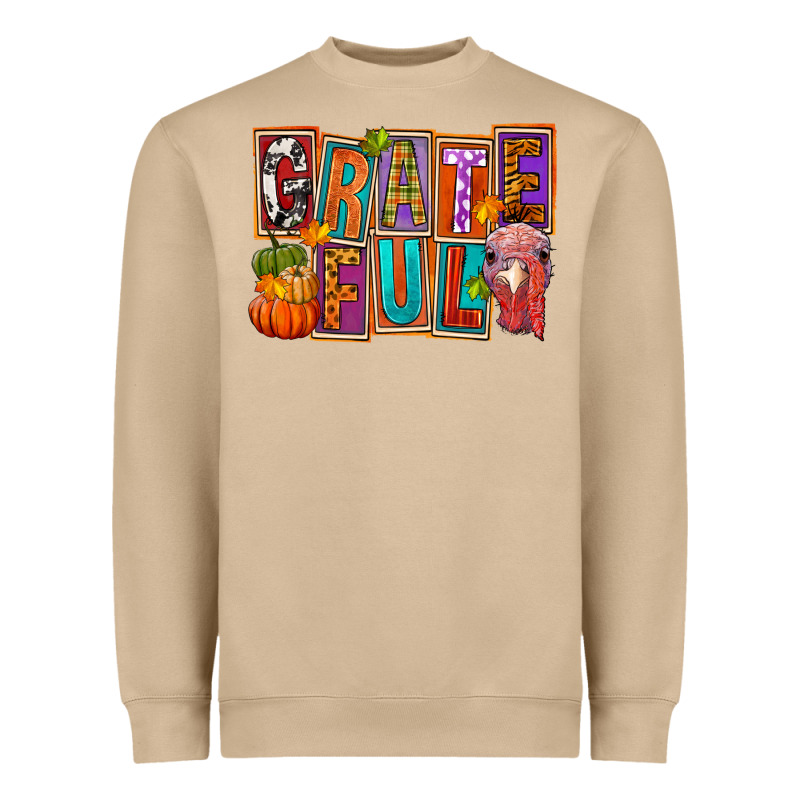 Grateful Thanksgiving Heavyweight Sweatshirt by FaDigitalArtStudio | Teevron