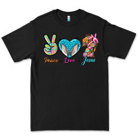 Black Peace Love Easter Jesus Premium Tee - BundleAndBundleShop