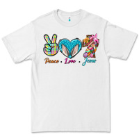 White Peace Love Easter Jesus Premium Tee - BundleAndBundleShop
