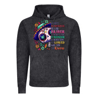 Vintage Black You are braver than you think sugar skull Vintage Hoodie - NancyCooperArtShop