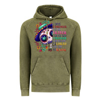 Vintage Olive You are braver than you think sugar skull Vintage Hoodie - NancyCooperArtShop