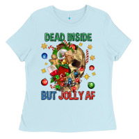 Baby Blue Dead Inside But Jolly Af Ladies Tee - BundleAndBundleShop