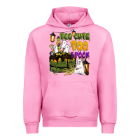 Fuchsia Pink too cute too spook Urban Hoodie - BarkalooDesign