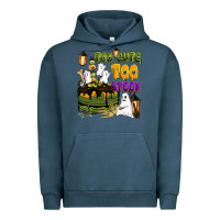Pigment Midnight Navy too cute too spook Urban Hoodie - BarkalooDesign