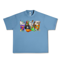 Pebble Blue Halloween Coffee Cups Urban Heavy Tee - texasbilliewilder